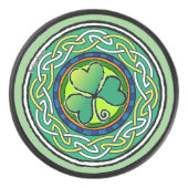 Ierse shamrock hockey puck (Voorkant)