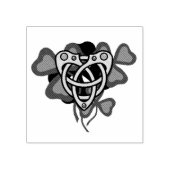 Ierse shamrock, Iers Keltisch hart, Ierse klaver Rubberstempel (Afrduk)