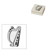 Ierse shamrock, Ierse harp, Ierse klaver - 2 Rubberstempel (Gestempeld)