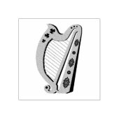 Ierse shamrock, Ierse harp, Ierse klaver - 2 Rubberstempel (Afrduk)