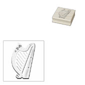 Ierse shamrock, Ierse harp, Ierse klaver Rubberstempel (Gestempeld)