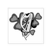 Ierse shamrock, Ierse harp, Ierse klaver Rubberstempel (Afrduk)