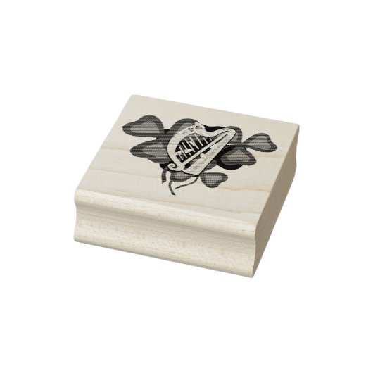 Ierse shamrock, Ierse harp, Ierse klaver Rubberstempel (Stempel)