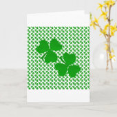 ierse Shamrock Kaart (Gele Bloem)