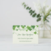 Ierse shamrock (klaver) visitekaartje (Staand voorkant)