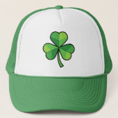 Ierse Shamrock Klaverblad Geluk Trucker Pet (Voorkant)