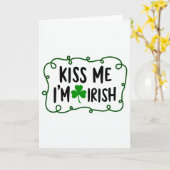 Ierse Shamrock Kus Me Kaart (Gele Bloem)