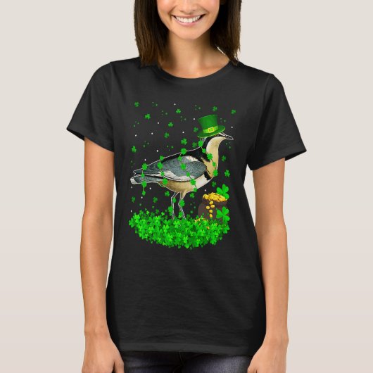 Ierse Shamrock Leprechaun P Vogel St. Patrick's Da T-shirt (Voorkant)
