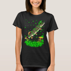 Ierse Shamrock Leprechaun Snoek Vis St. Patrick's  T-shirt