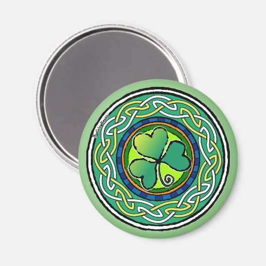 Ierse shamrock magneet (Voorkant / Achterkant)