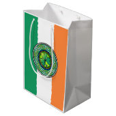 Ierse shamrock medium cadeauzakje (Achterkant Gekanteld)
