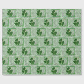 Ierse Shamrock met Rainbow Word Cloud Cadeaupapier (Vlak)