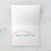 Ierse shamrock met regenboog kaart (Binnen)