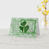 Ierse shamrock met regenboog kaart (Gele Bloem)