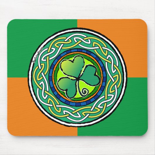 Ierse shamrock muismat (Voorkant)