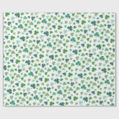 Ierse Shamrock Muted Color Cadeaupapier (Vlak)