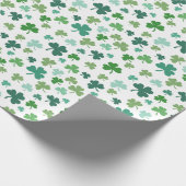 Ierse Shamrock Muted Color Cadeaupapier (Hoek)