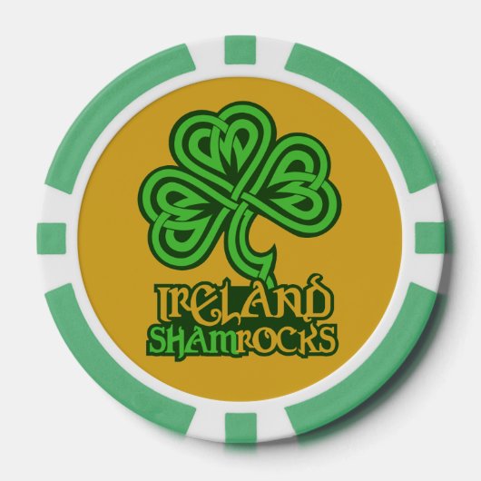 Ierse Shamrock poker chips (Voorkant)