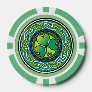 Ierse shamrock poker chips