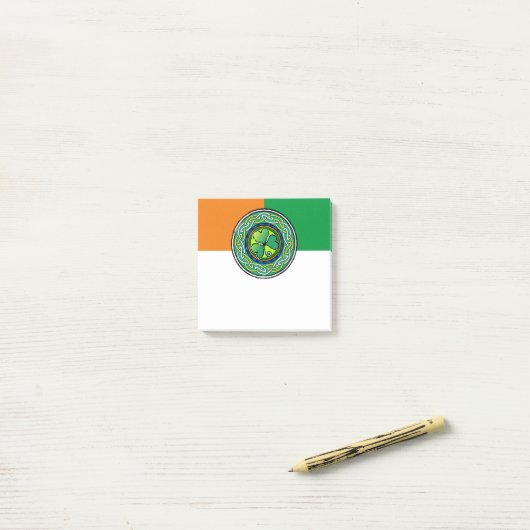 Ierse shamrock post-it® notes (Op bureau)