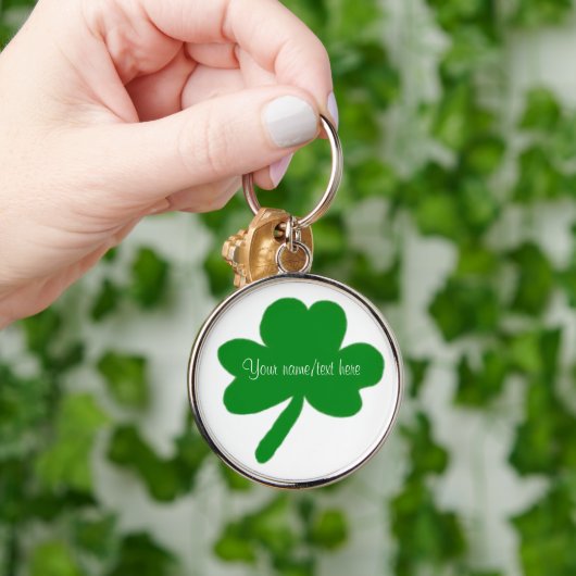 Ierse Shamrock Premium Grote Sleutelhanger past he (Hand)