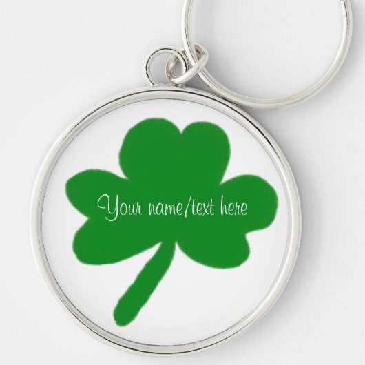 Ierse Shamrock Premium Grote Sleutelhanger past he (Voorkant)