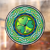 Ierse shamrock raamsticker (Vel 2)