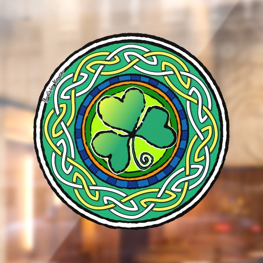 Ierse shamrock raamsticker (Vel 2)