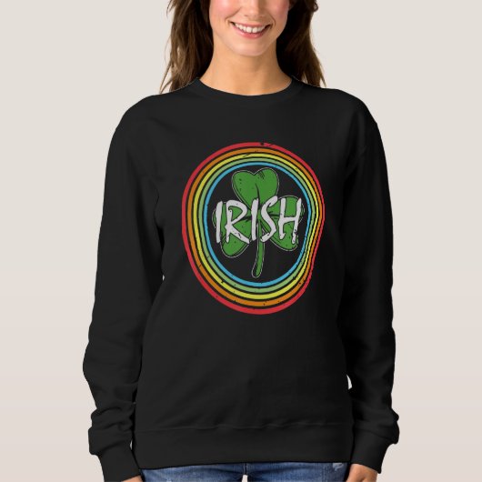 Ierse Shamrock Rainbow Circle St Patrick S Day Trui (Voorkant)