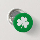 Ierse Shamrock Ronde Button 3,2 Cm (Voorkant /achterkant)