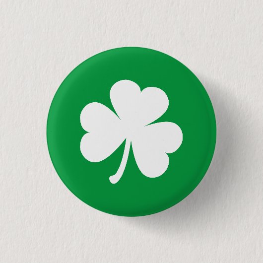 Ierse Shamrock Ronde Button 3,2 Cm (Voorkant)