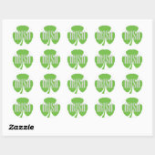 ierse shamrock ronde sticker (Vel)