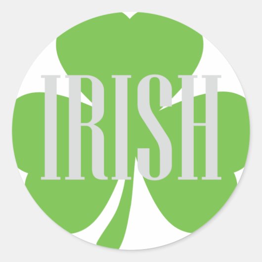 ierse shamrock ronde sticker (Voorkant)