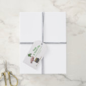 Ierse Shamrock Roze Flamingo St. Patrick's Day Cadeaulabel (Met Touw)