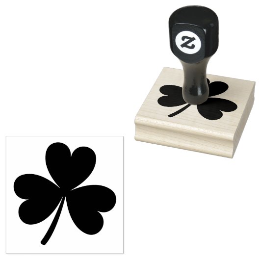 Ierse Shamrock Rubber Ink Stamp Rubberstempel (Gestempeld)