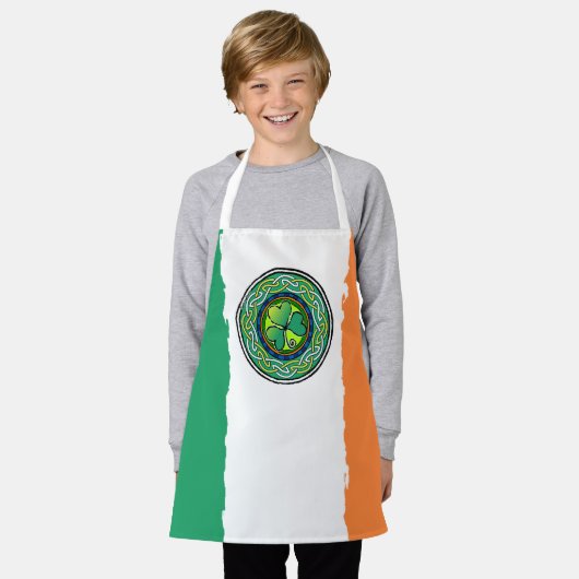 Ierse shamrock schort (Gedragen)