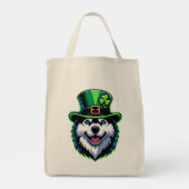 Ierse Shamrock Siberian Husky Dog St Patricks Day Tote Bag (Achterkant)