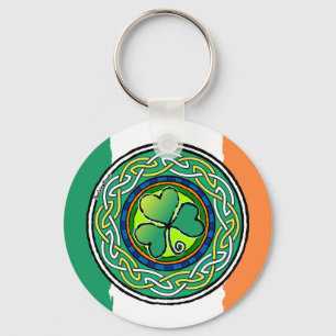 Ierse shamrock sleutelhanger