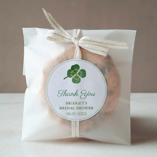 Ierse Shamrock St. Patrick's Day Bruiloft Feest Fa Ronde Sticker