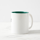 Ierse Shamrock St. Patrick's Tweekleurige Koffiemok (Voorkant rechts)
