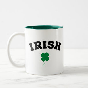 Ierse Shamrock St. Patrick's Tweekleurige Koffiemok