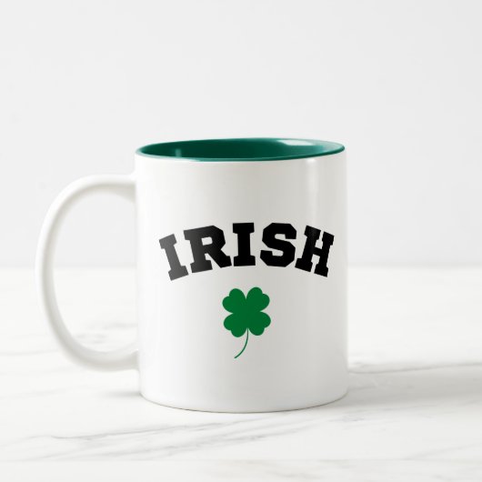 Ierse Shamrock St. Patrick's Tweekleurige Koffiemok (Links)