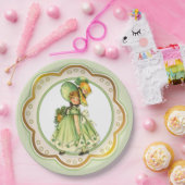 Ierse Shamrock Stroll meisje Papieren Bordje (Feest)