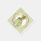 Ierse Shamrock Stroll meisje servetten (Hoek)