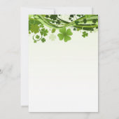 Ierse Shamrock Swirls Huwelijk Opslaan de Uitnodig Save The Date (Achterkant)