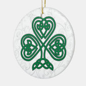 IERSE SHAMROCK SYMBOOL KERSTVERSIERING KERAMISCH ORNAMENT (Links)