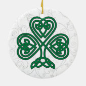 IERSE SHAMROCK SYMBOOL KERSTVERSIERING KERAMISCH ORNAMENT (Achterkant)