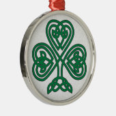 IERSE SHAMROCK SYMBOOL KERSTVERSIERING METALEN ORNAMENT (Rechts)