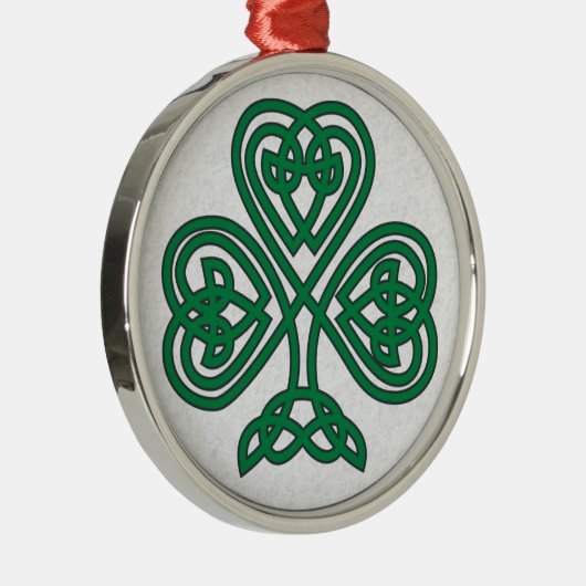 IERSE SHAMROCK SYMBOOL KERSTVERSIERING METALEN ORNAMENT (Rechts)