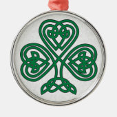 IERSE SHAMROCK SYMBOOL KERSTVERSIERING METALEN ORNAMENT (Voorkant)
